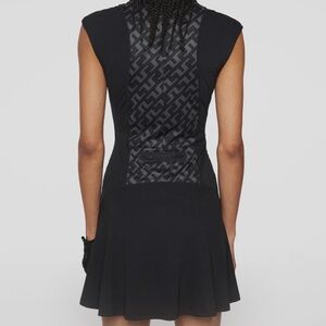 J.Lindeberg Black Geometric Backless Dress